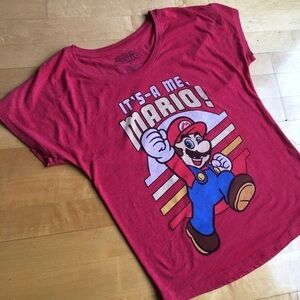 “It’s-A Me, Mario!” SuperMario Tee, Red, Blue, White, Size S